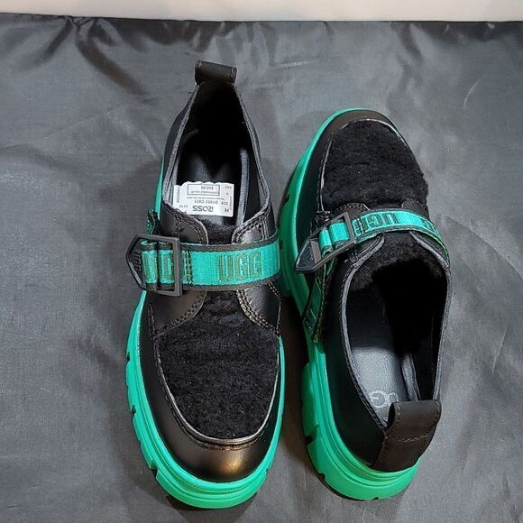 NEW UGG ASHTON SHOE PLUSH EMERALD GREEN WATERPROOF LEATHER SHOES S2 - Picture 5 of 16